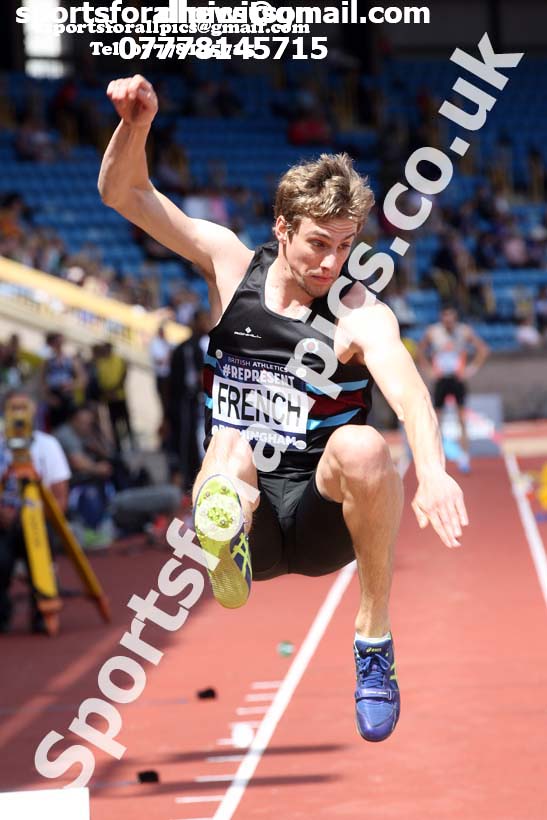 Mens long jump, World Championship Team Trials, Alexander Stadium, Birmingham